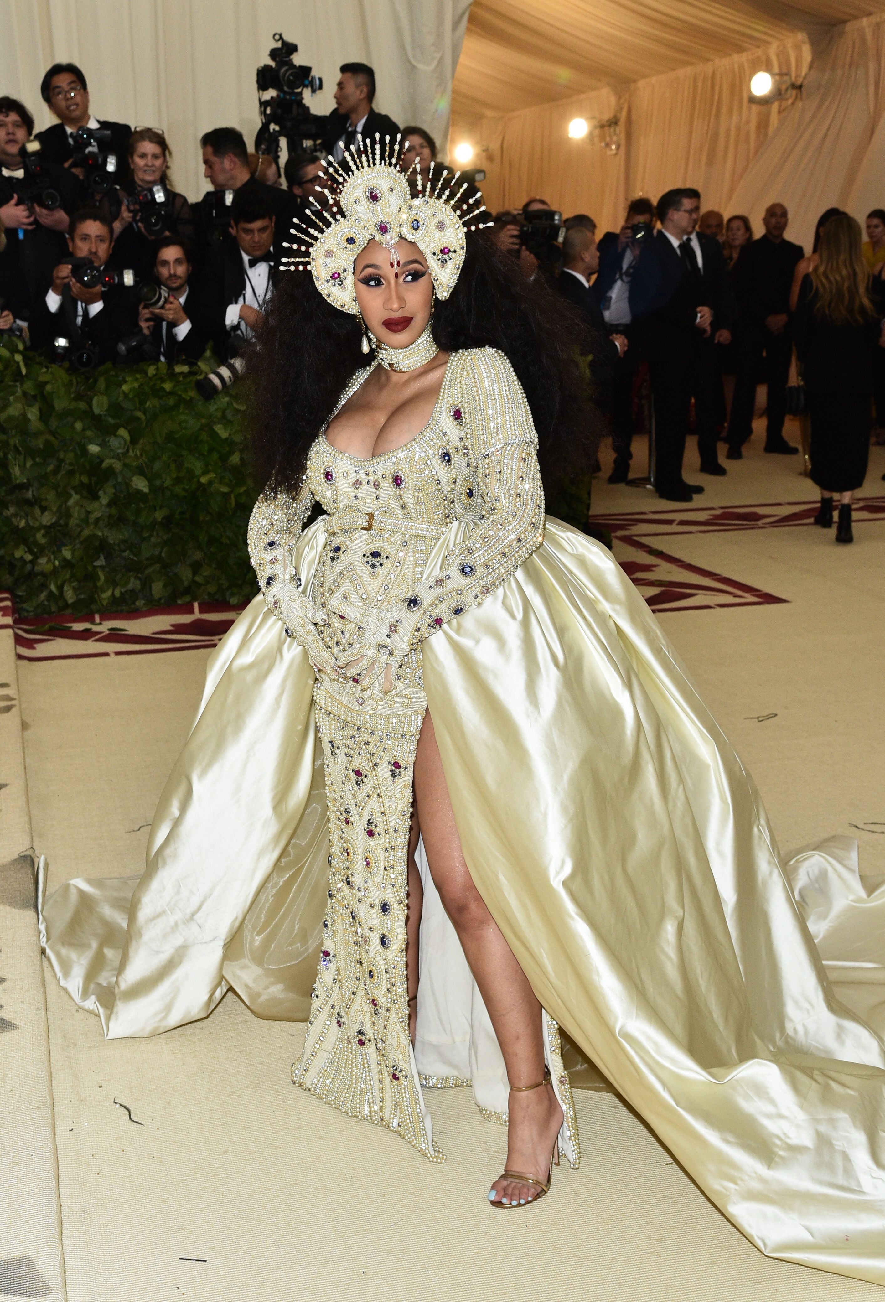 Cardi B’s First Met Gala Appearance Was An Angelic Showstopper
