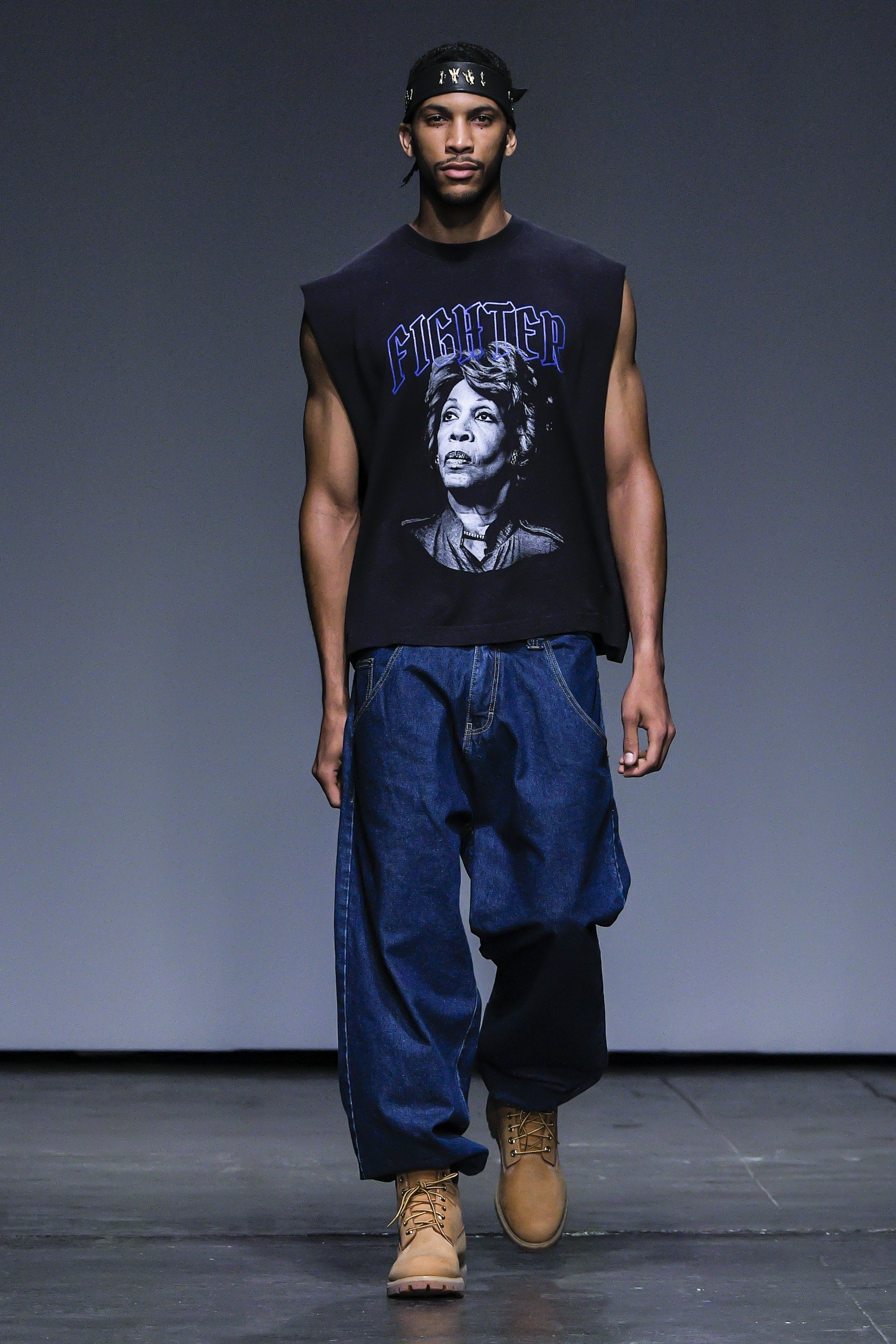Congresswoman Maxine Waters Inspires a Dope Designer T-Shirt During Men's Fashion Week 
