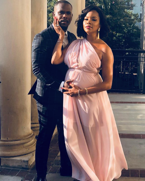 Date Night! LeToya Luckett Is All Smiles With Her Husband and Growing Baby Bump At A Friend's Wedding