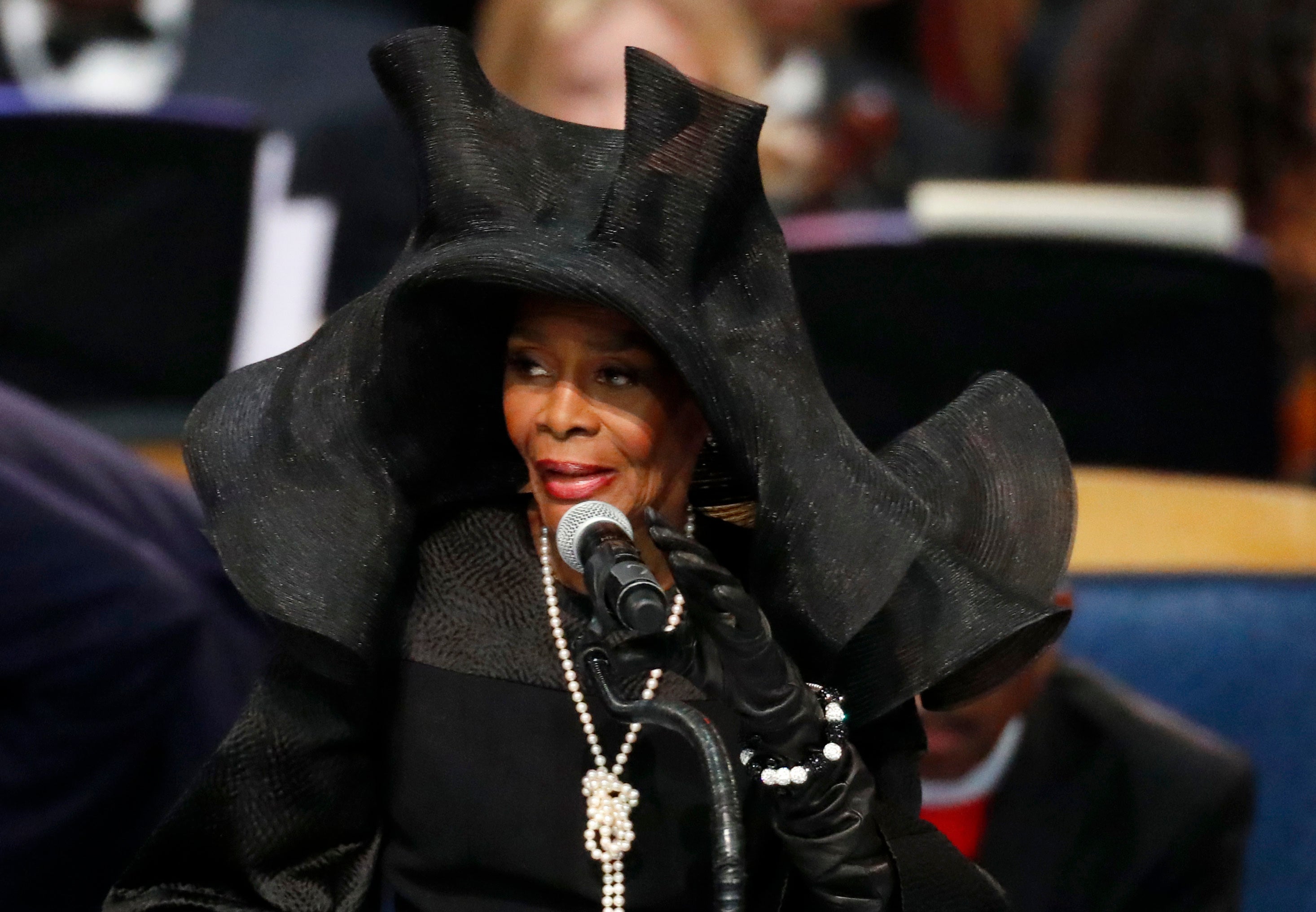 Celebrities Pay Their Final Respects To Aretha Franklin In Detroit