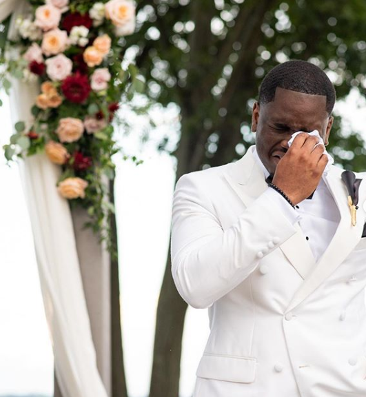 Black Wedding Moment Of The Day: We Can't Get Enough Of This Groom Happy Crying At The Altar