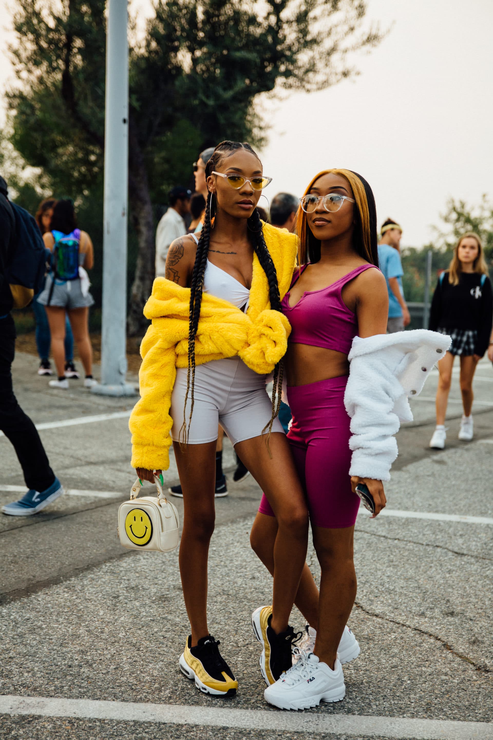 Talking style with some of Camp Flog Gnaw's best dressed