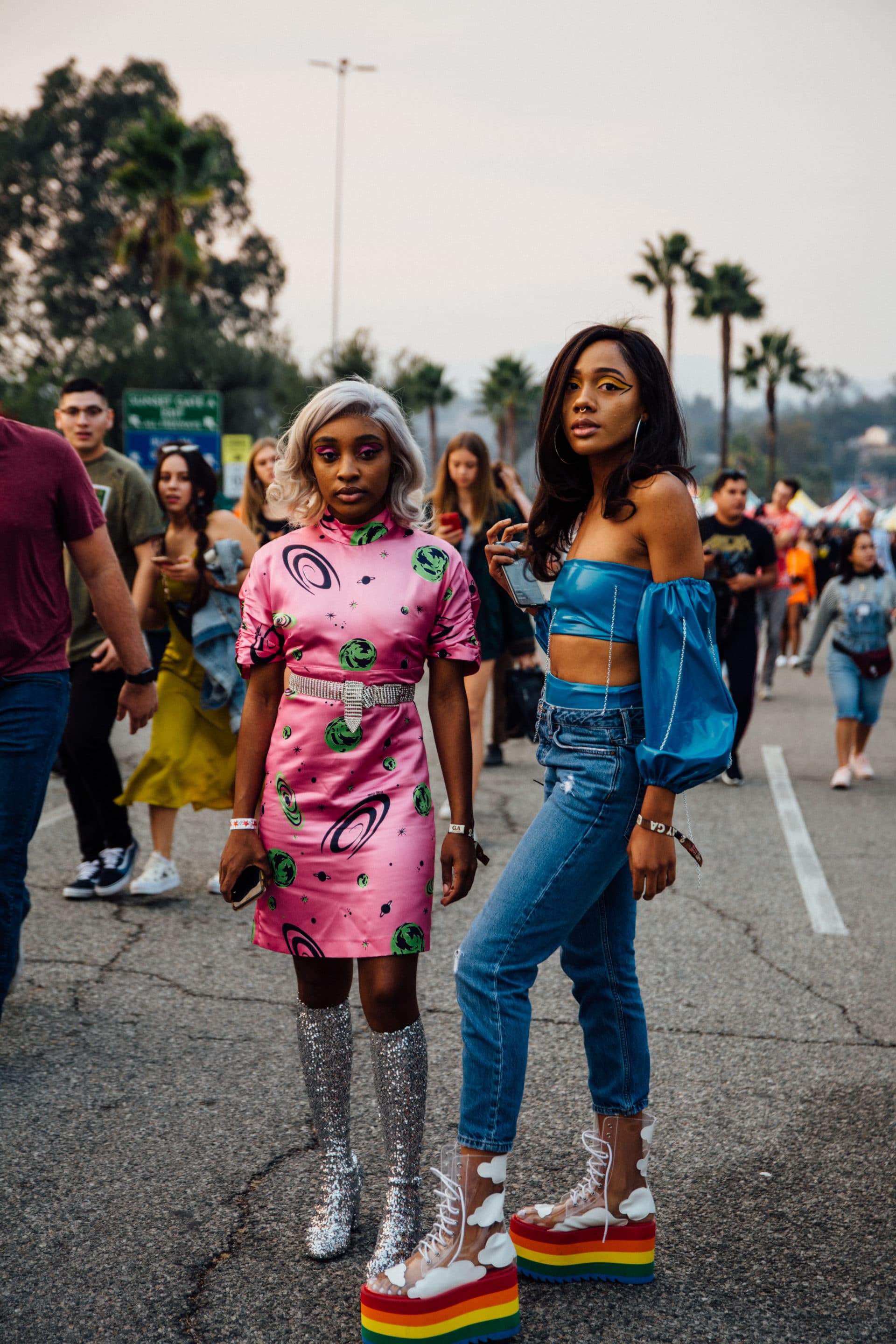 Talking style with some of Camp Flog Gnaw's best dressed