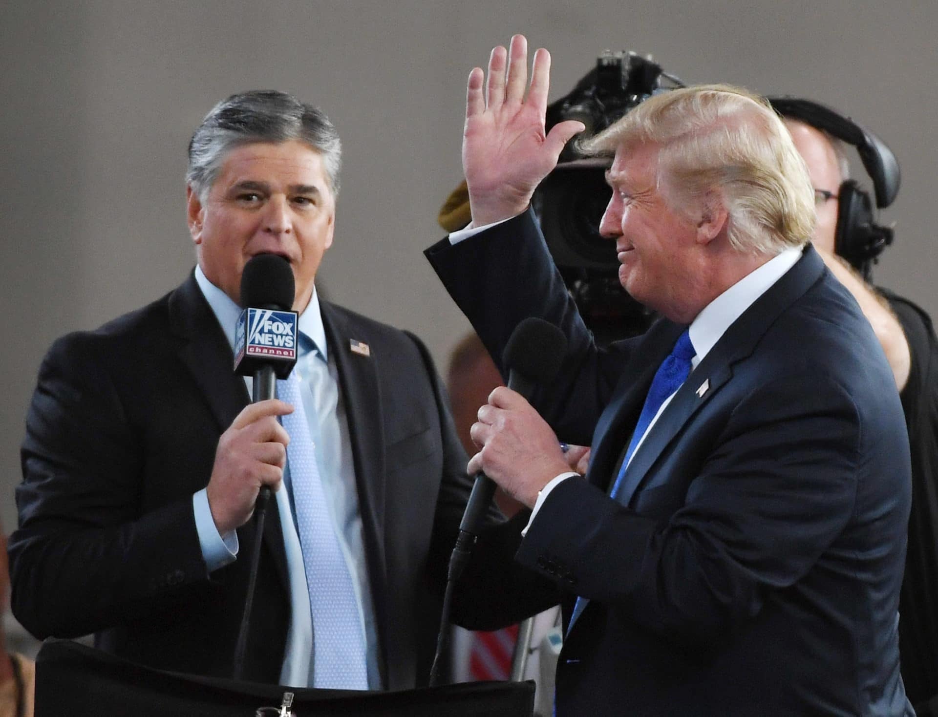 Fox News' Sean Hannity Said Was Covering Trump Rally For Live Show, And Then He Appeared On Stage