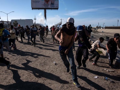 US Authorities Deploy Tear Gas At Migrants Near San Ysidro Port Of Entry