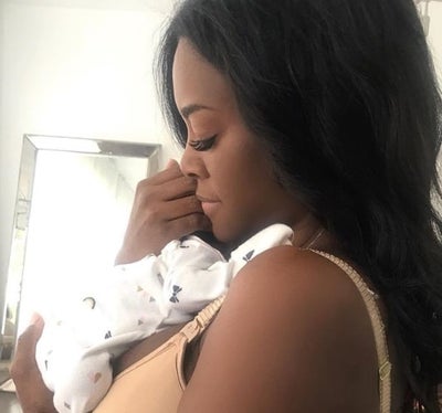Kenya Moore Shares First Photos Of Newborn Daughter Brooklyn Doris Daly
