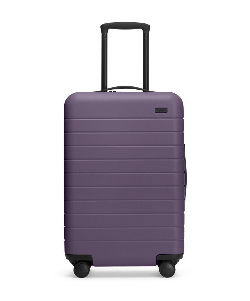away travel luggage purple