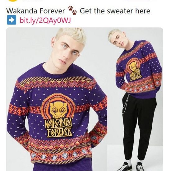 Wakanda Mess Is This? Forever 21 Posts Tweet Featuring White Man In Wakanda Sweater