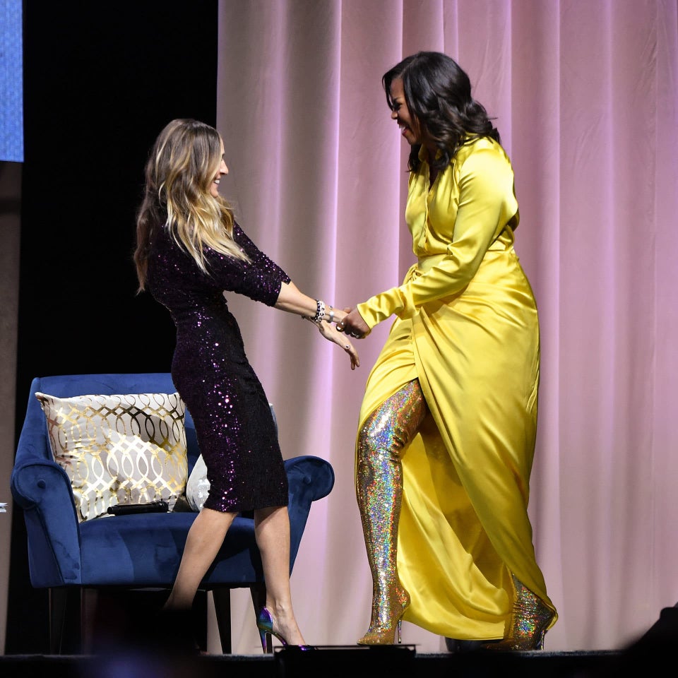 Michelle Obama’s Metallic Boots Gave Us So Much Life We Had To Get The Details!