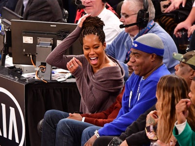 Regina King Narrowly Avoided Being Kicked In The Head At Knicks Game