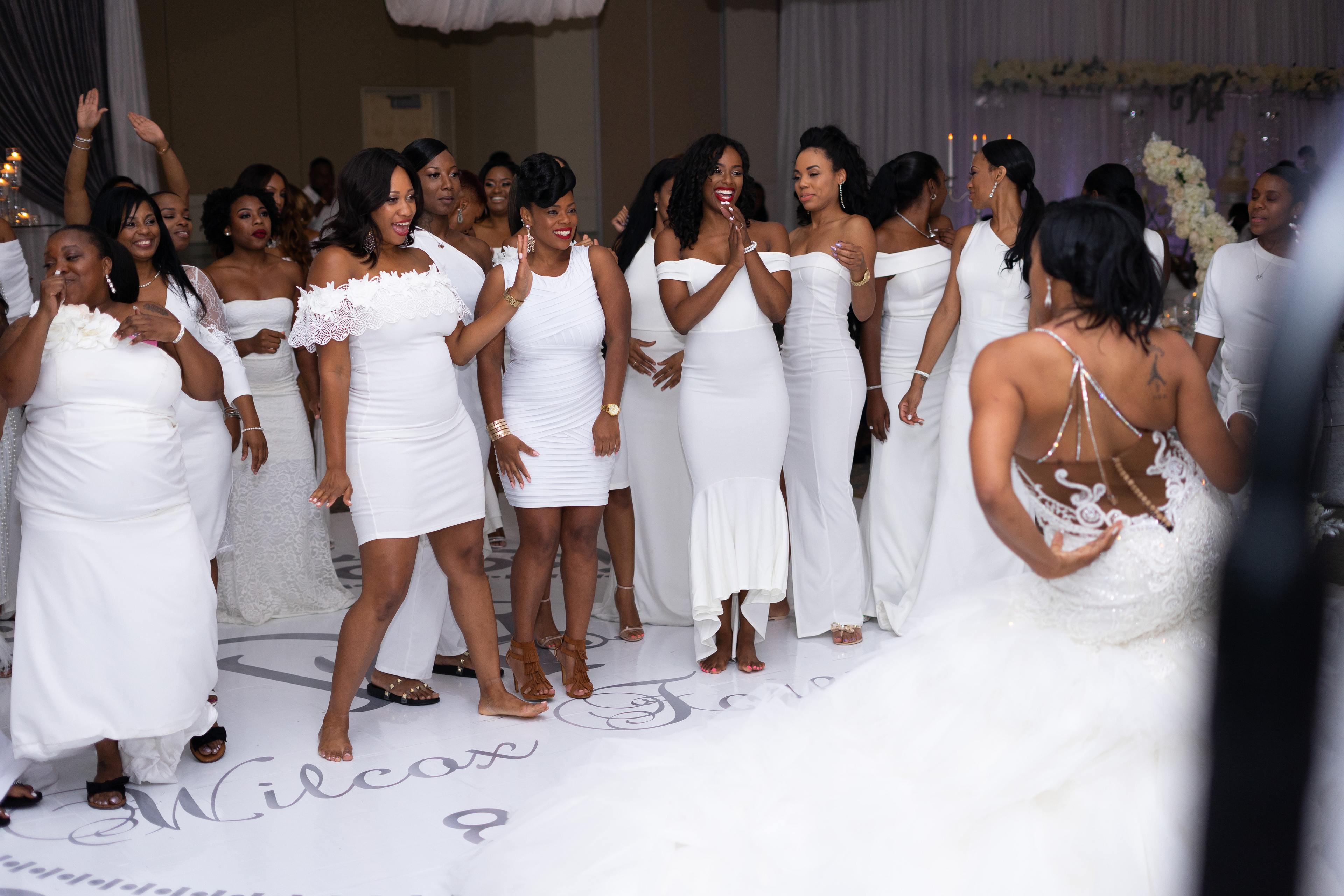 Bridal Bliss: Two Snaps For Altrichia and Anthony's All-White Summer Wedding