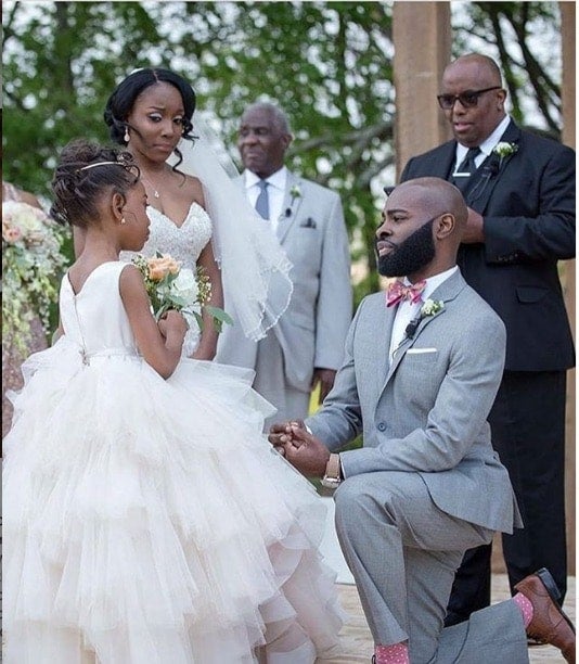 Black Wedding Moment Of The Day: This Groom’s Dedication To His Step Daughter Will Warm Your Heart