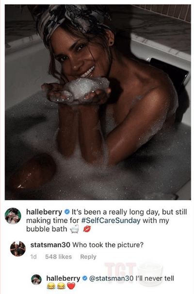 Round Of Applause For Halle Berry’s Sexy Self-Care Moment