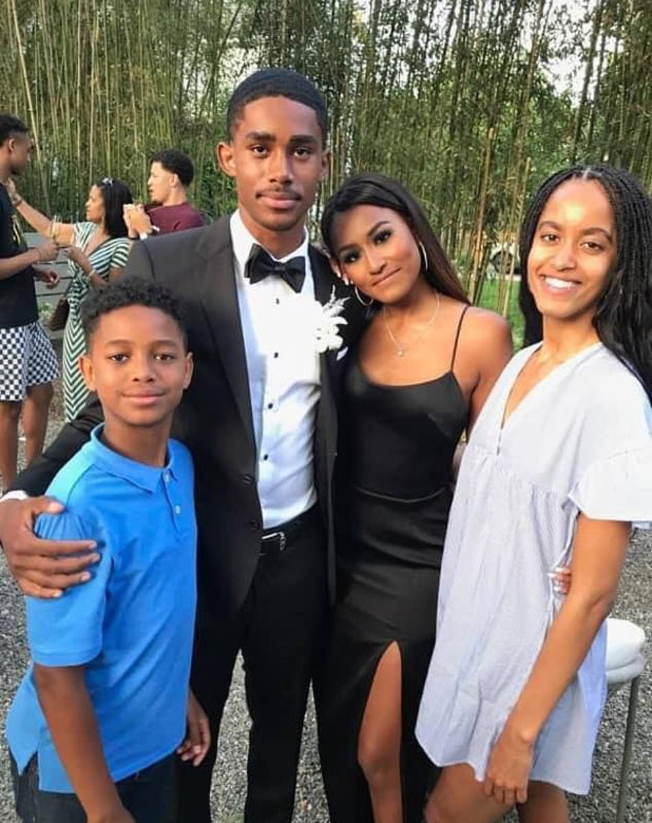 Sasha Obama Looks So Chic for Prom in Black Gown & Strappy Sandal