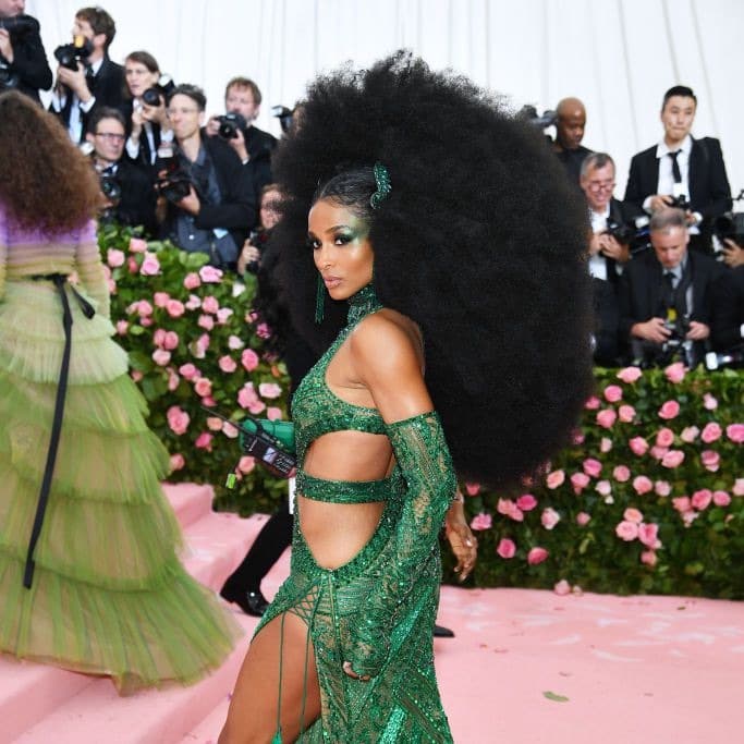 BEAUTY BREAKDOWN: You Won't Believe How Much Hair It Took To Create Ciara's Larger Than Life Met Gala Afro