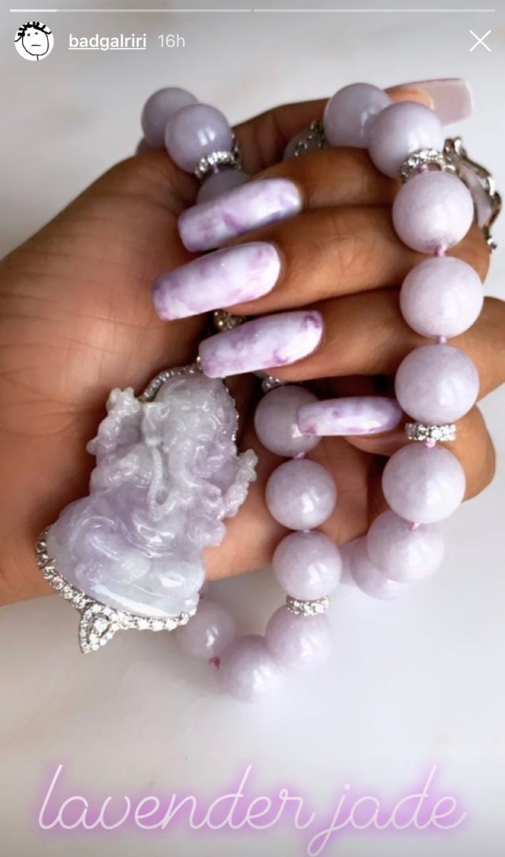 Rihanna’s Lavender Jade Nails Will Make You Want To Realign Your Chakras