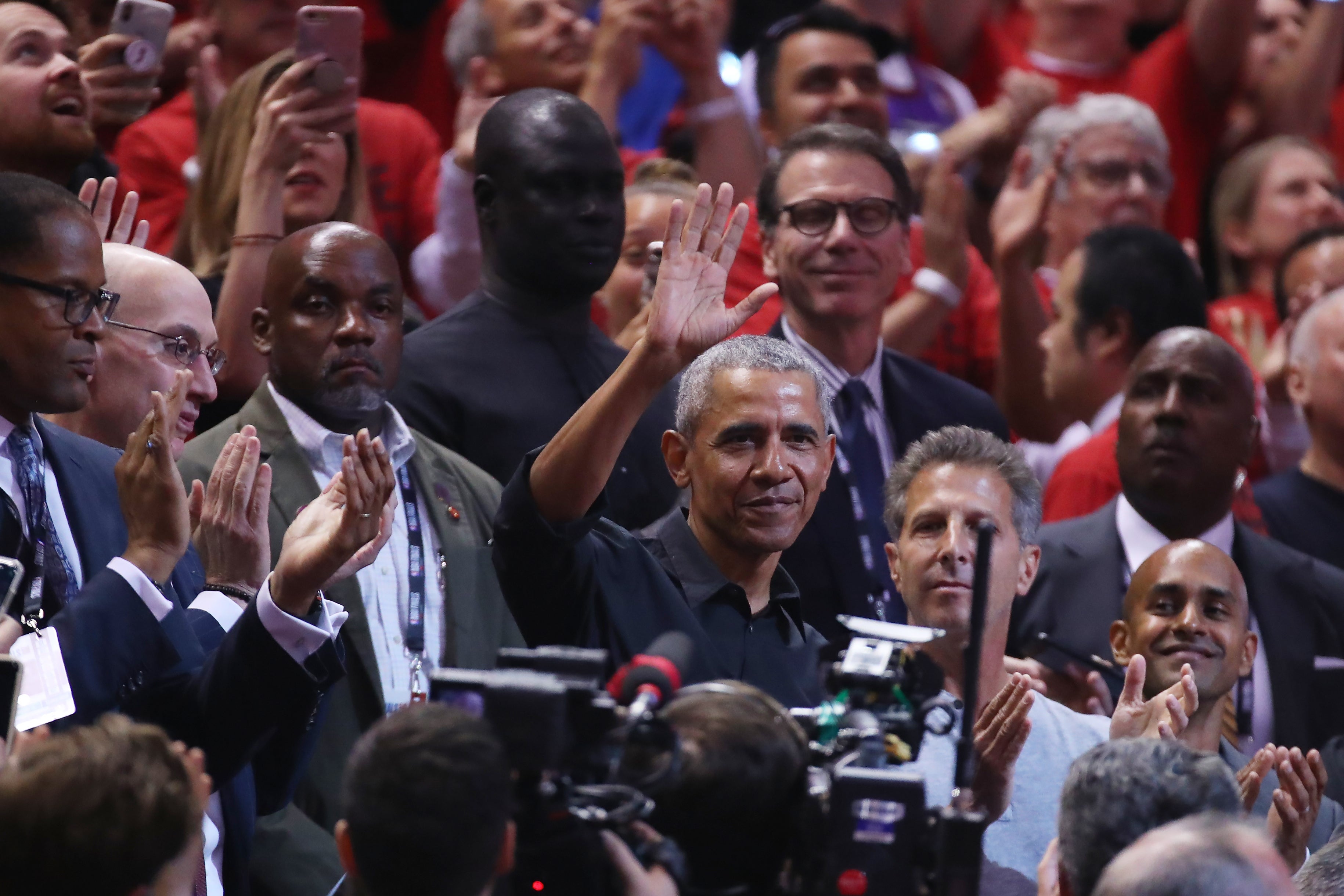 Barack Obama Receives 'MVP' Welcome During NBA Playoffs In Toronto