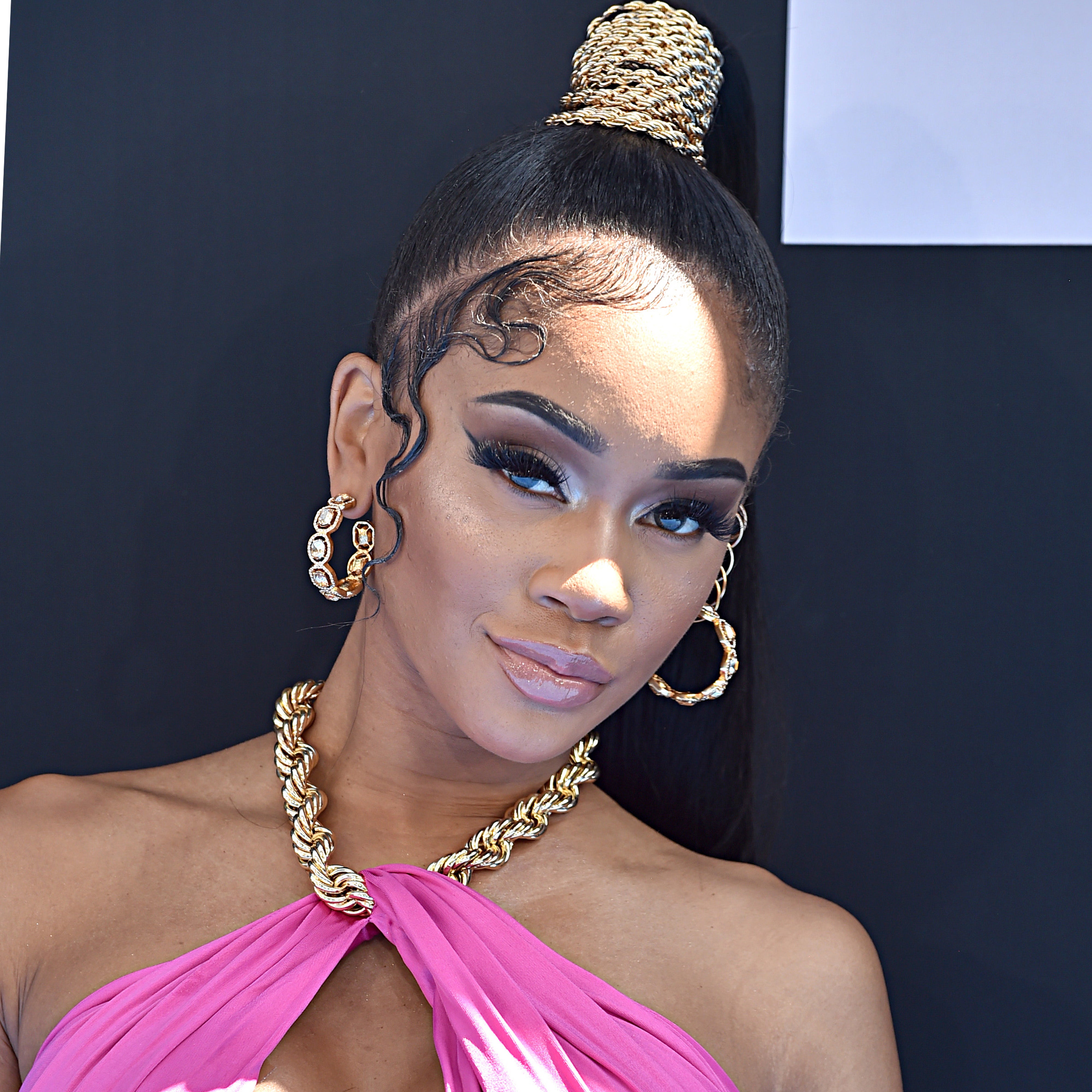 Lip Gloss Was Popping On Blue Carpet At The 2019 BET Awards