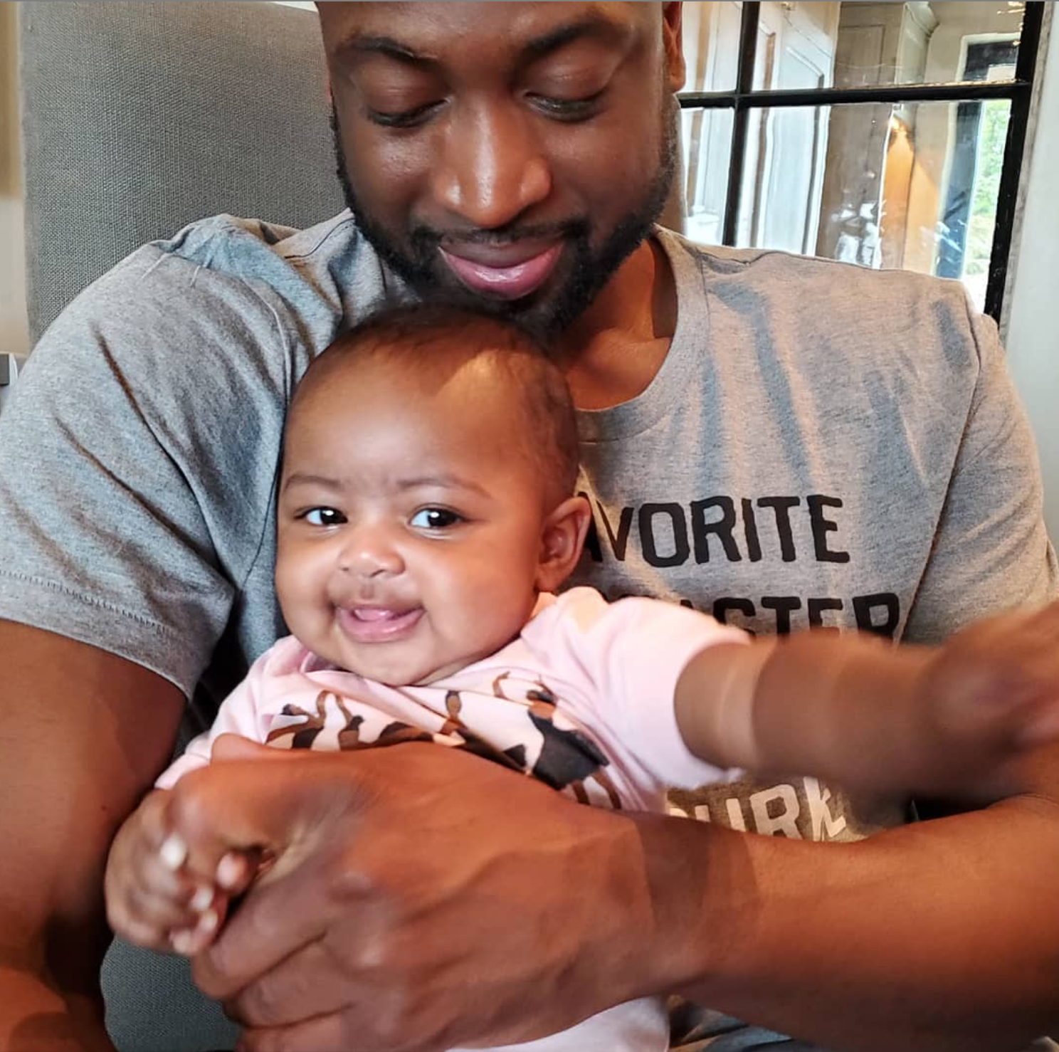 We're Obsessed With Dwyane Wade and Baby Kaavia's Cutest Twinning Moments