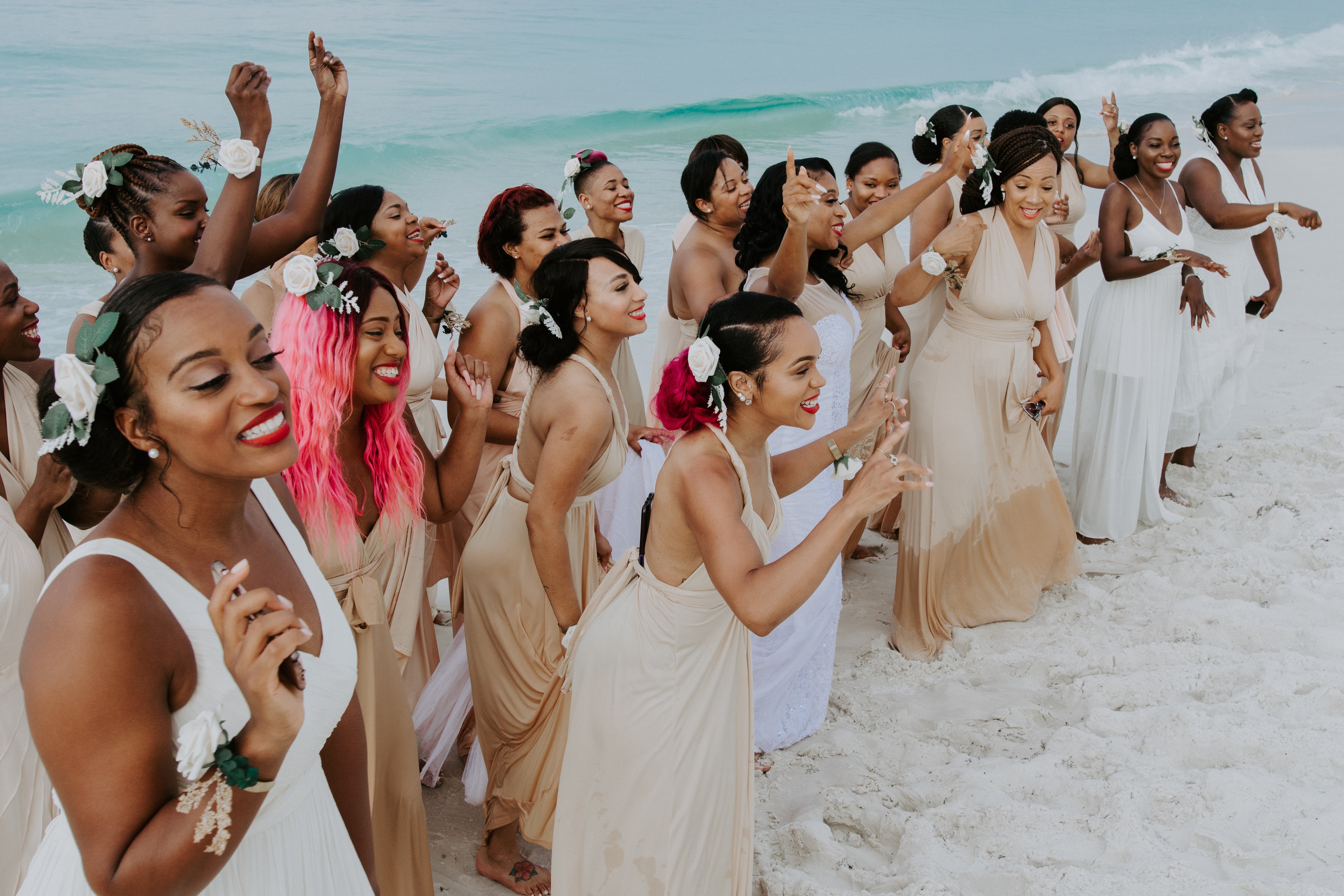 Black Wedding Style: This Bride Had 34 Bridesmaids By Her Side At The Altar