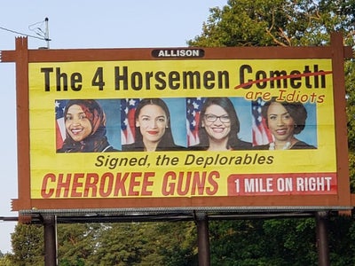 NC Gun Shop Billboard Targeting ‘The Squad’ To Be Taken Down