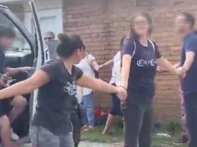 Neighbors Formed A Human Chain To Protect Undocumented Man That ICE Tried To Arrest