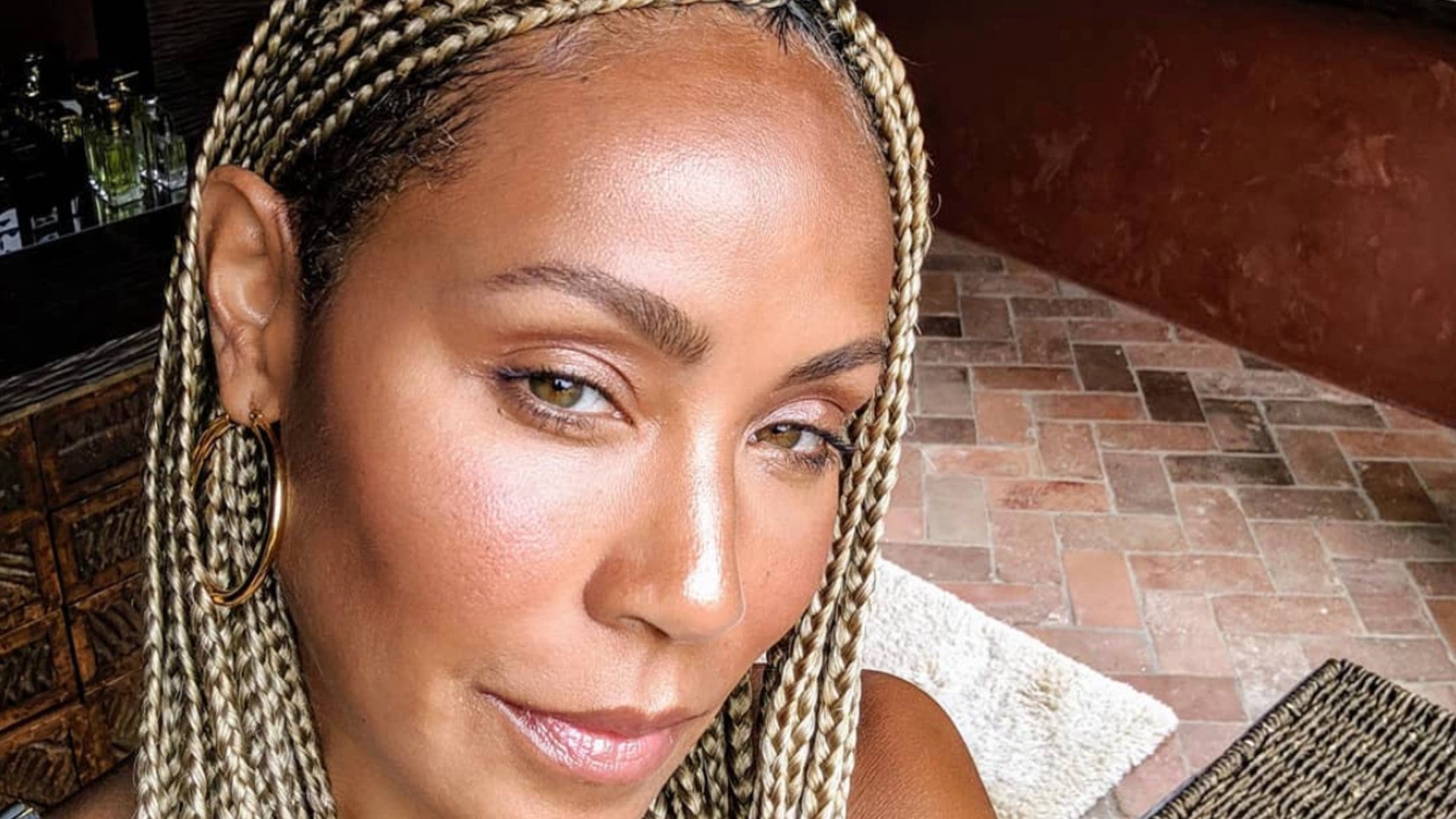 Jada Pinkett Smith Keeps Her Braids Fresh With This. scalp braids designs j...