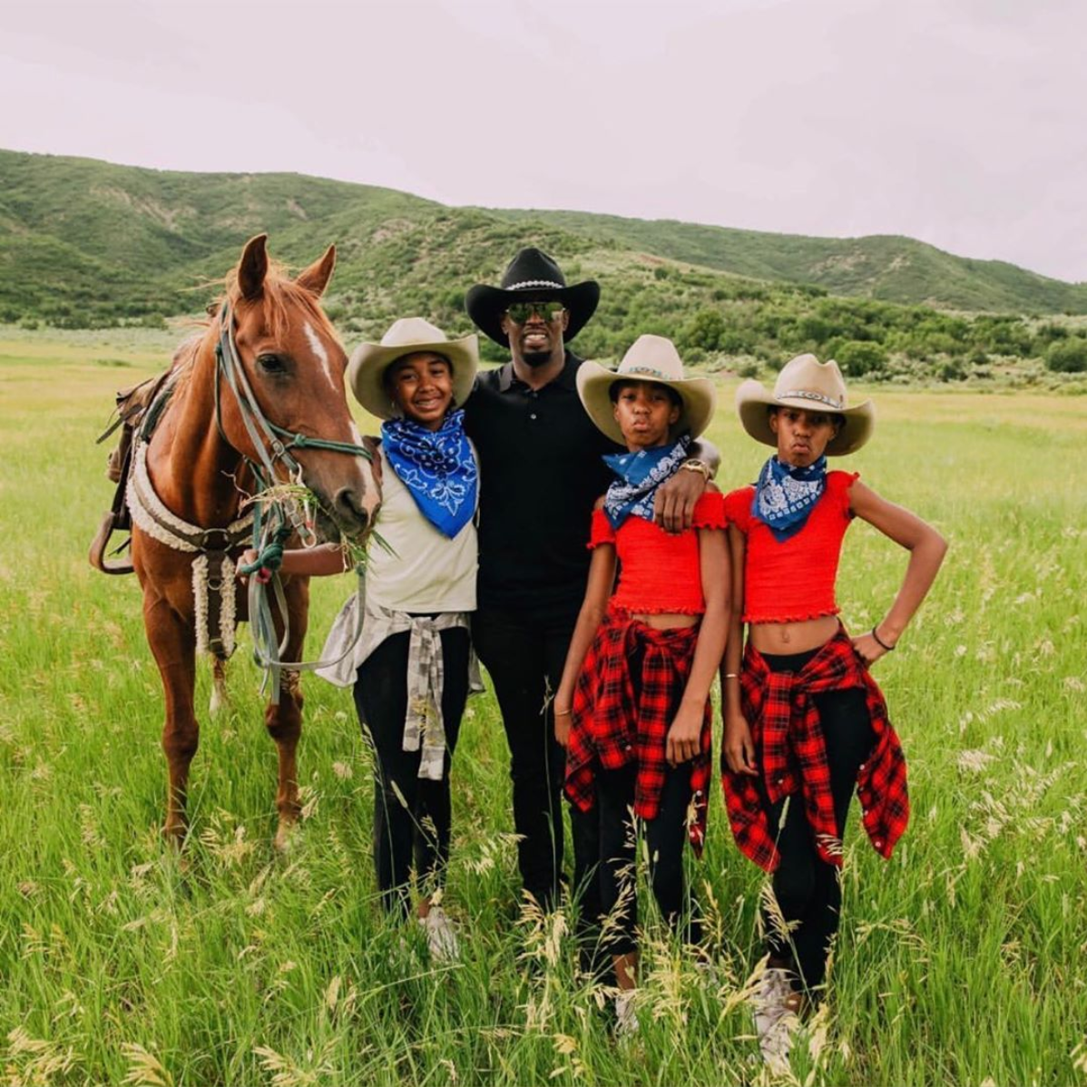 Diddy Heads Down That Old Country Road For A Family Getaway in Colorado