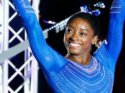Simone Biles Goes For Gold Eyeshadow At U.S. Championships