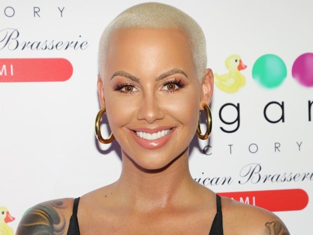 Amber Rose Shows Off Her Growing Baby Bump and Beautiful Black Hair