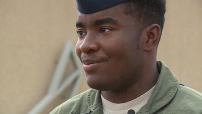 Oklahoma Airman Captured On Video Helping Elderly Woman With Groceries
