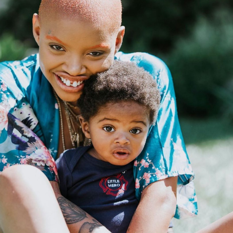 Photo of Slick Woods  & her Son  Saphir Adonis Bosso