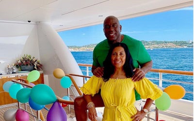 Cookie Johnson Threw Husband Magic Johnson A 60th Birthday Party On Their Yacht