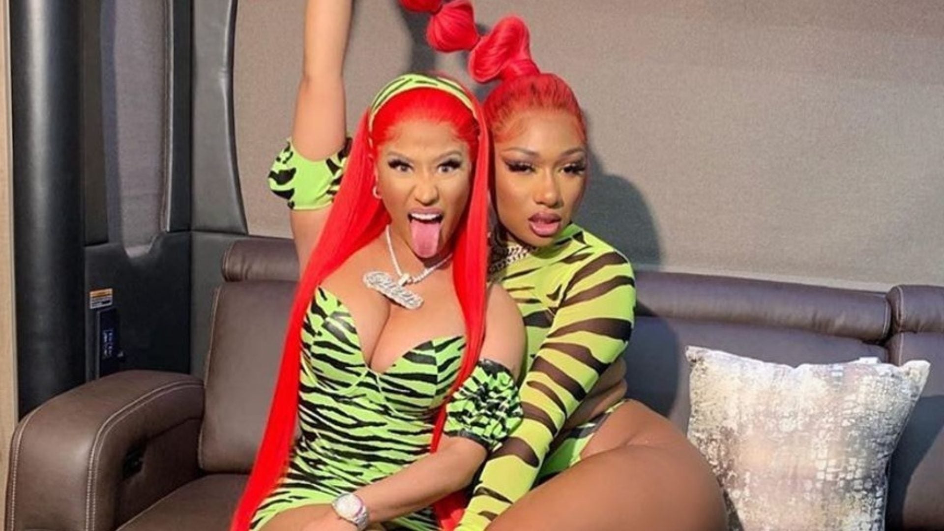 Snag Megan Thee Stallion And Nicki Minaj's Neon Green Look - Essence