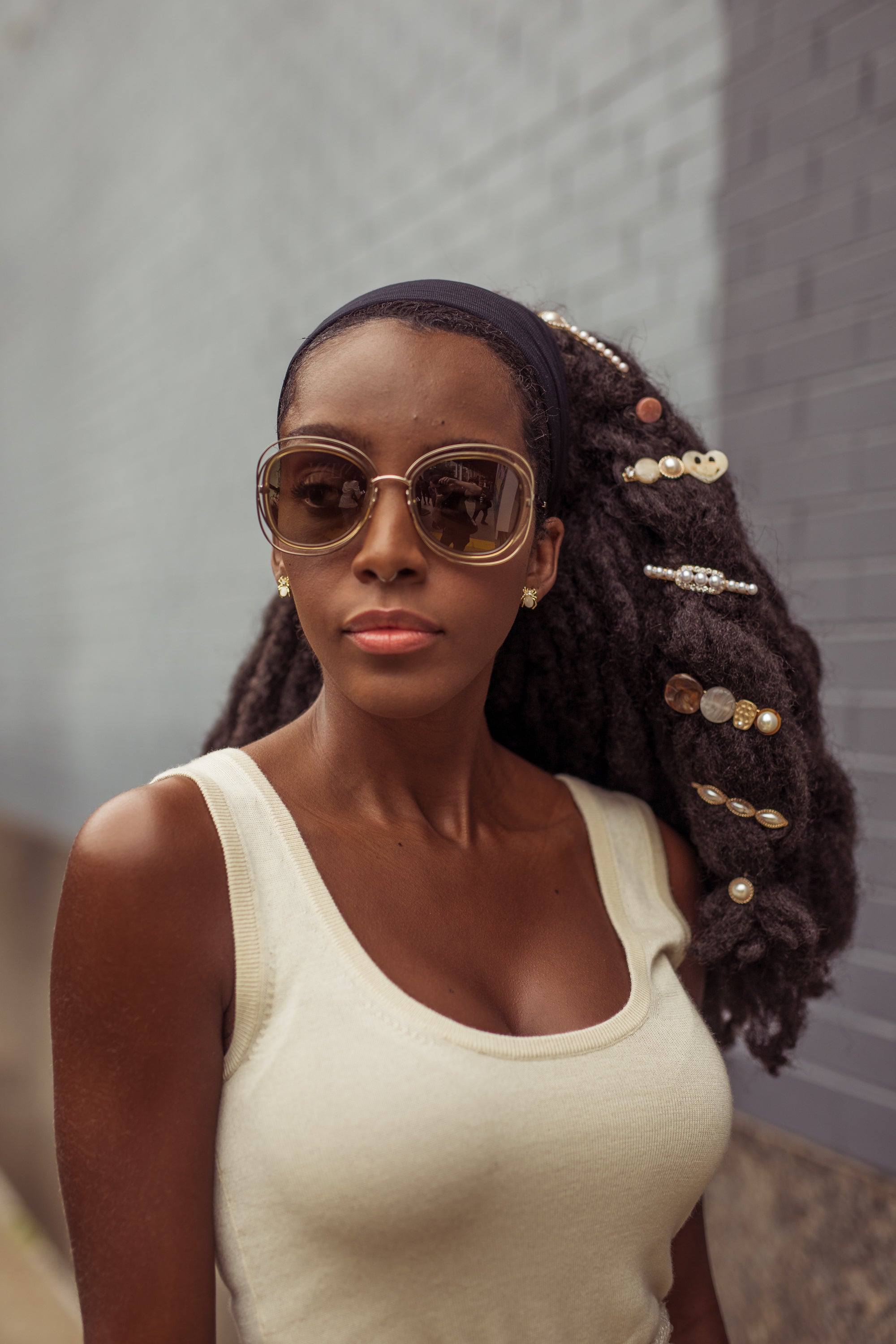 Celebrity Beauty Street Style At New York Fashion Week