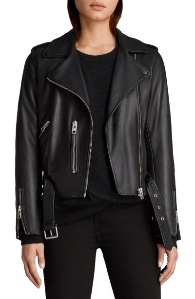 Your Guide To The Perfect Black Leather Jacket For Fall