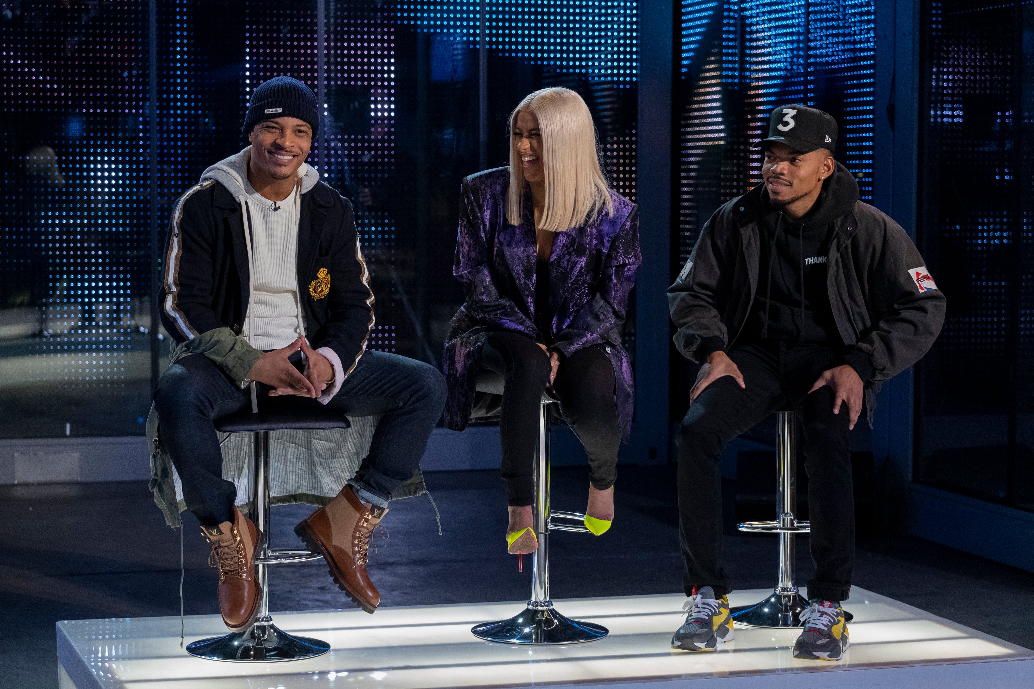 First Look: T.I., Chance The Rapper And Cardi B As Judges On Netflix's First Music Competition