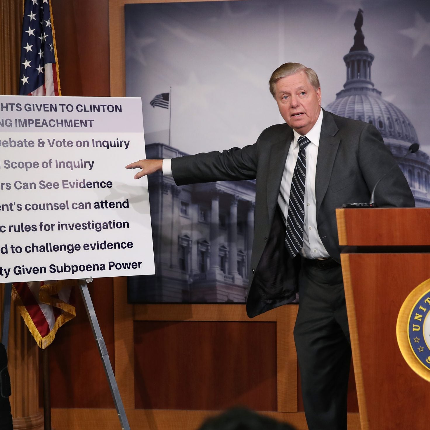 Lindsey Graham Introduces Resolution, Slams Impeachment Inquiry Proceedings