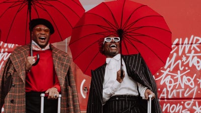 Billy Porter And Ryan Jamaal Swain Painted Paris Red With Montblanc