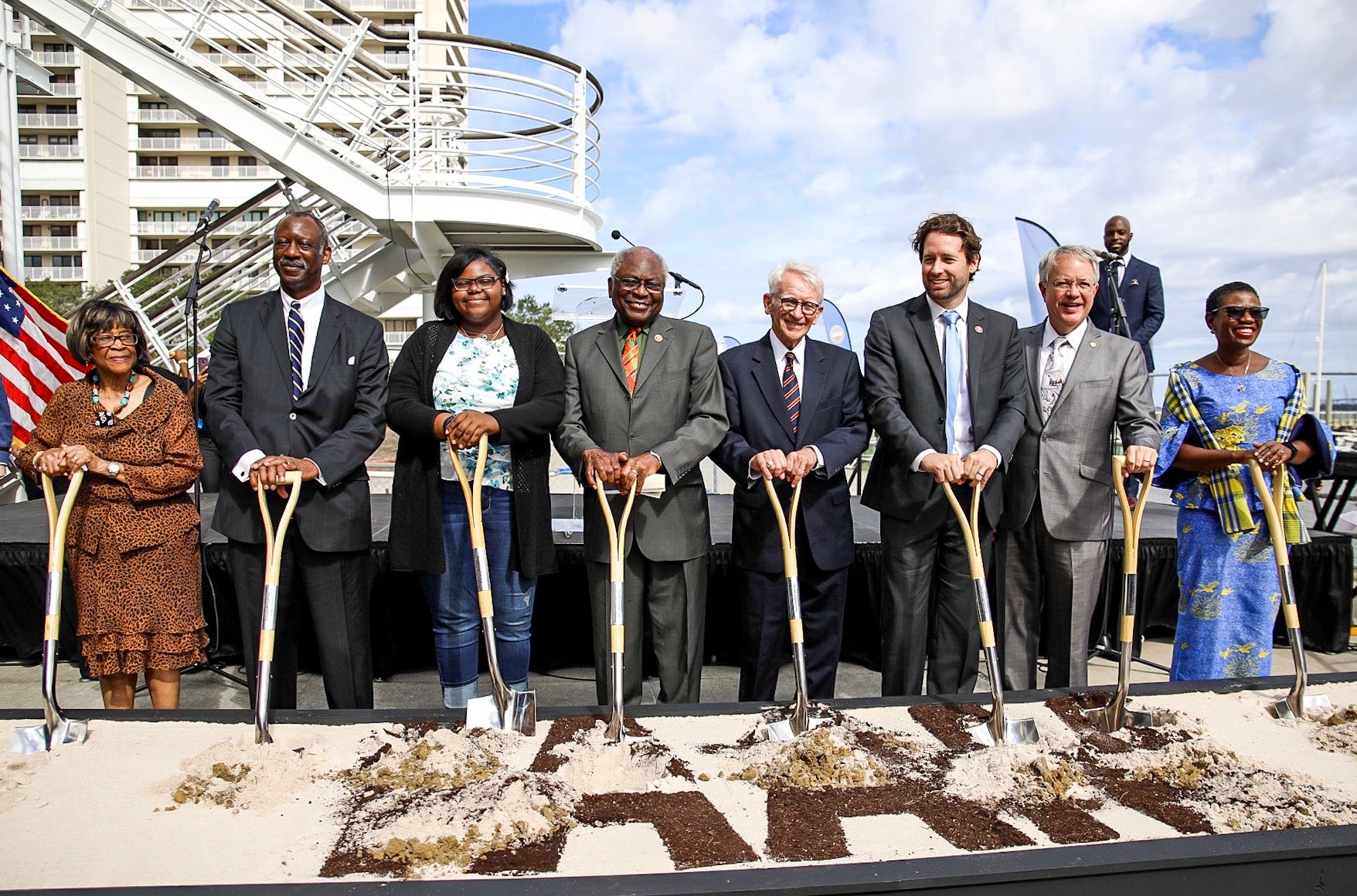 A Tearful Jim Clyburn Helps Break Ground On International African American Museum