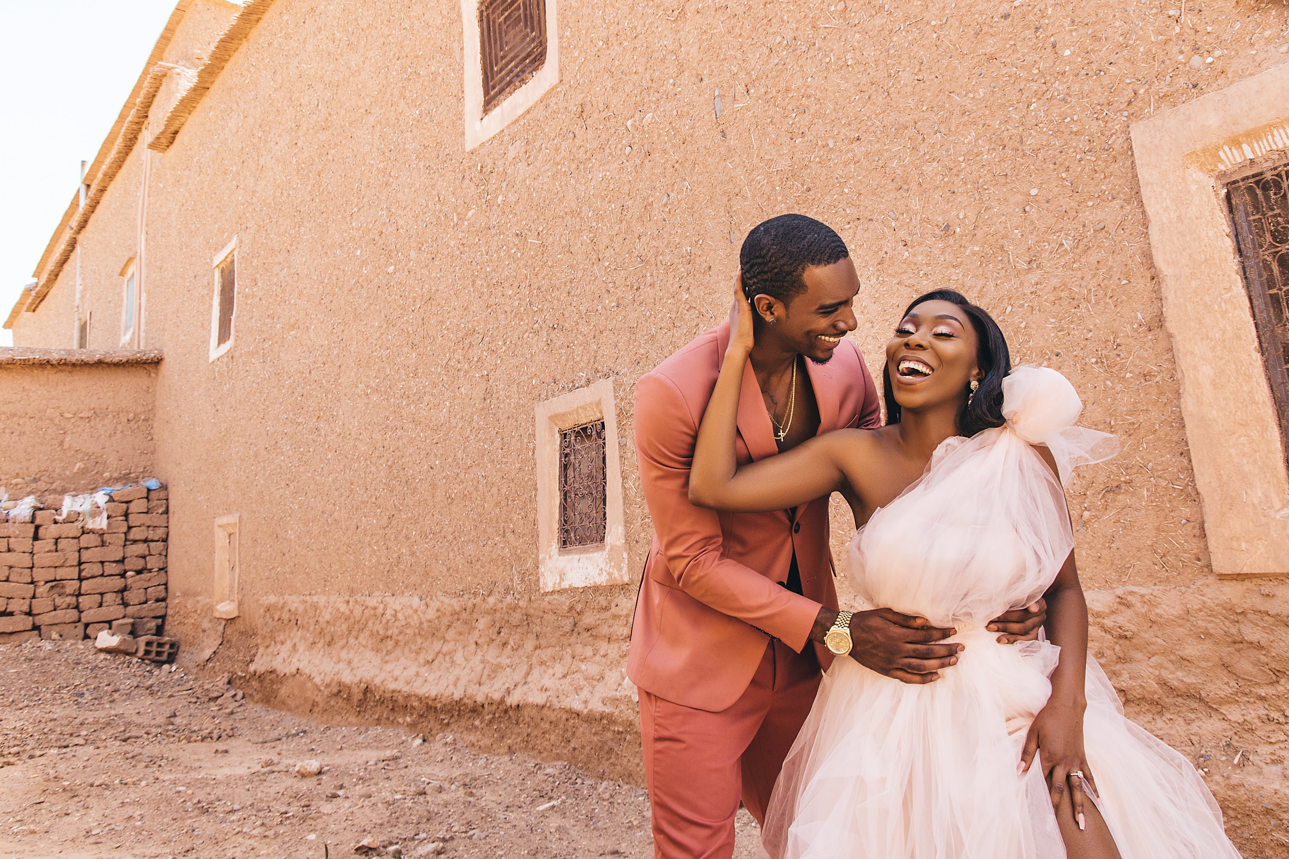 Black Wedding Moment Of The Day: We're Amazed At YouTubers Essie & Maurice's Desert Engagement Shoot