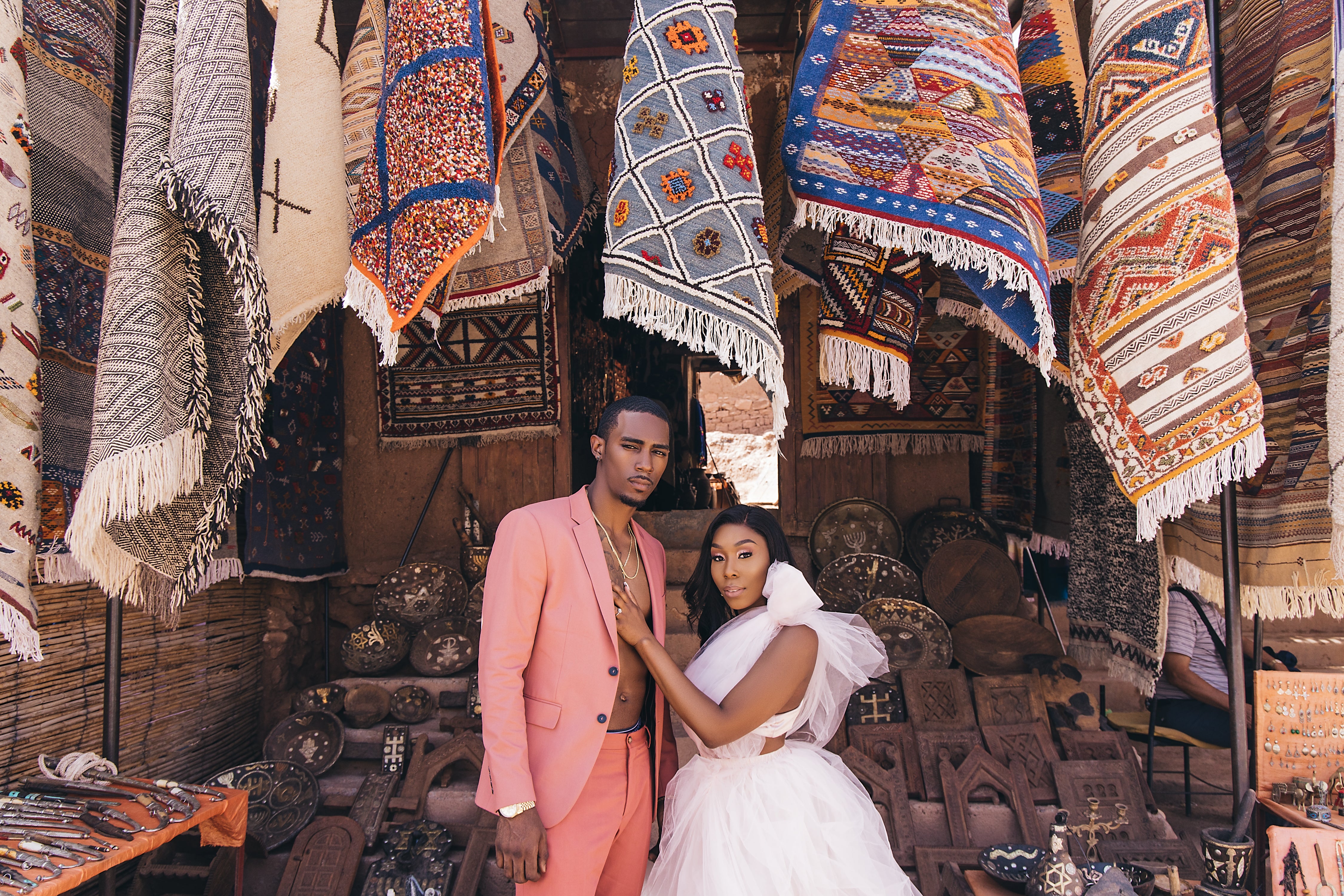 Black Wedding Moment Of The Day: We're Amazed At YouTubers Essie & Maurice's Desert Engagement Shoot