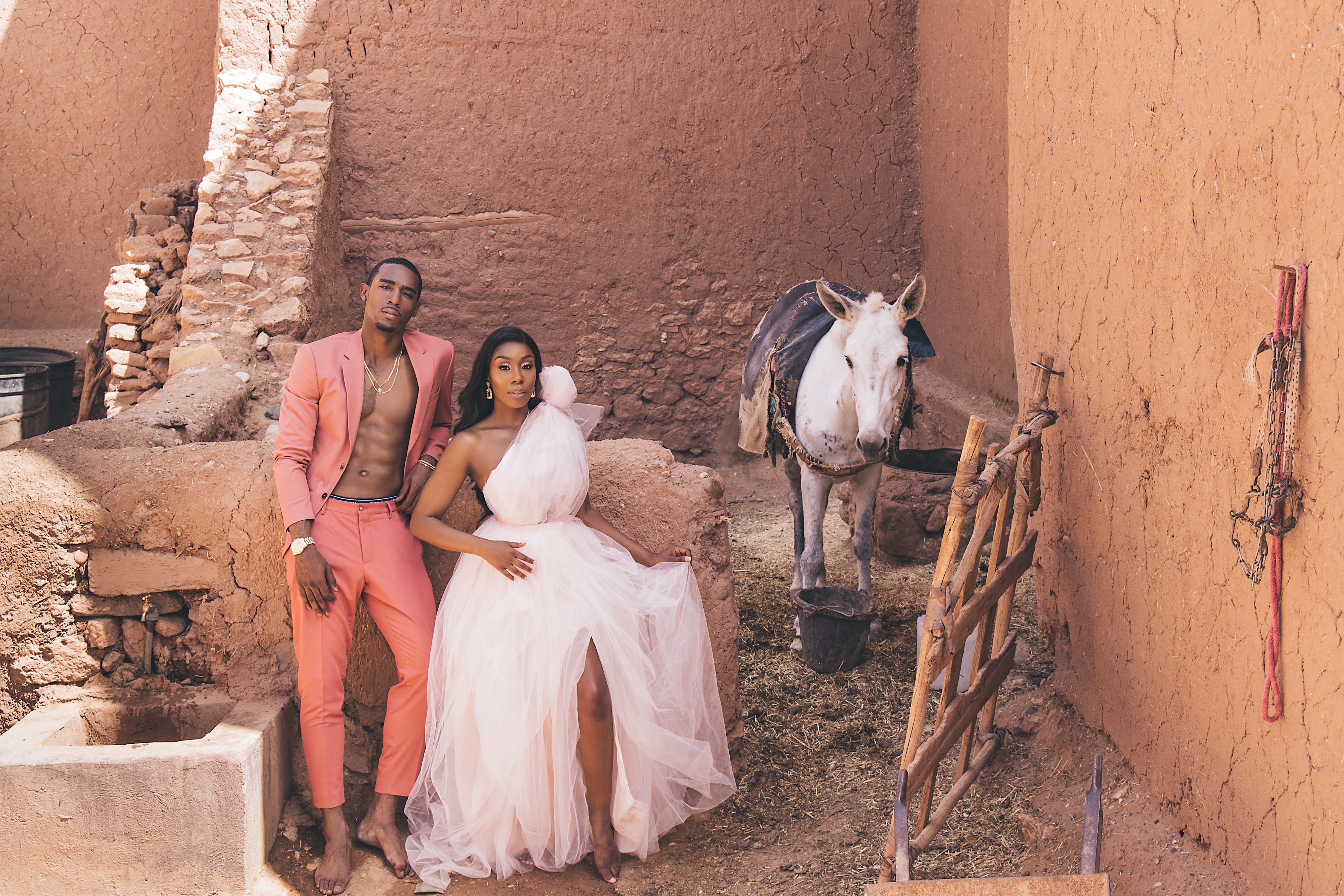 Black Wedding Moment Of The Day: We're Amazed At YouTubers Essie & Maurice's Desert Engagement Shoot