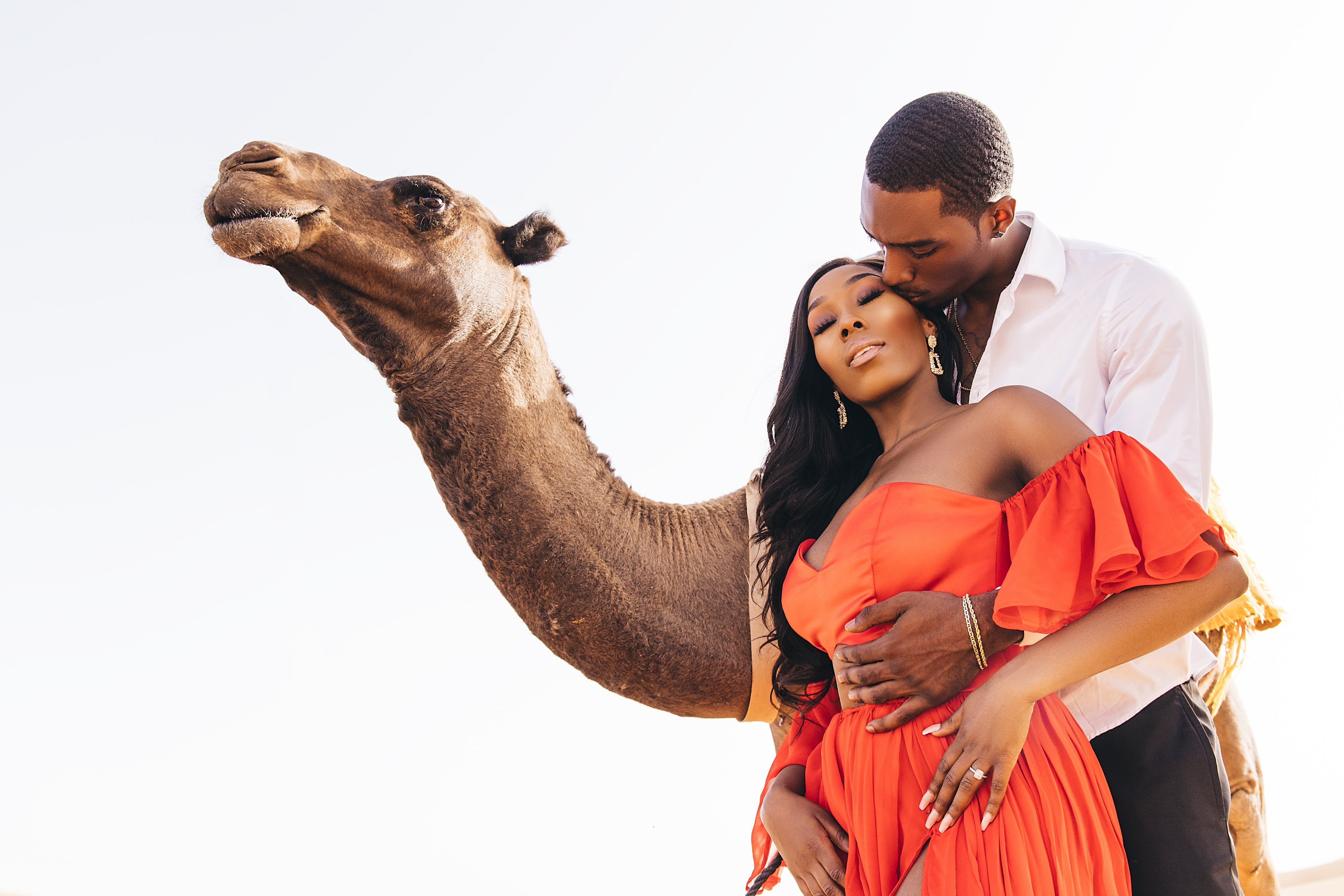 Black Wedding Moment Of The Day: We're Amazed At YouTubers Essie & Maurice's Desert Engagement Shoot