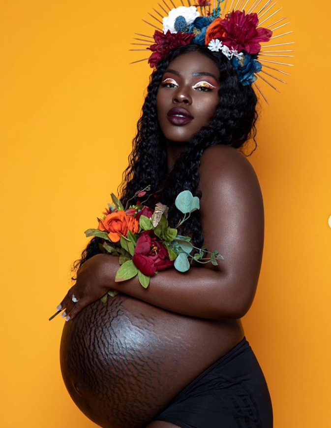 This Black Mom Beautifully Embraced Her Stretch Marks In A Maternity Shoot