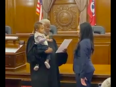 Judge Bounces Lawyer’s Baby On Hip As He Swears Her Into State Bar