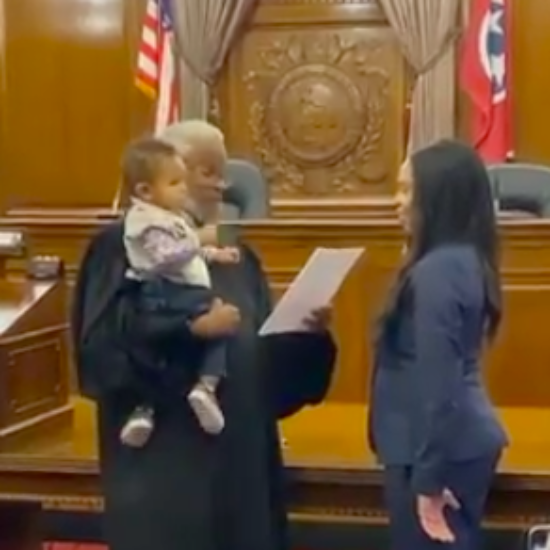 Judge Bounces Lawyer's Baby On Hip As He Swears Her Into State Bar