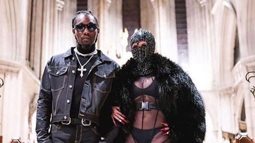 Cardi B And Offset Make An Appearance At Men's Fashion Week In Paris