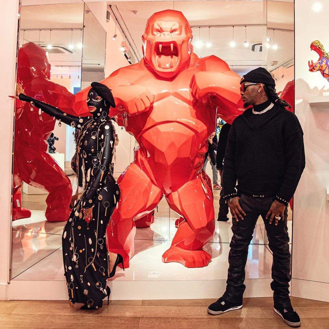 Cardi B And Offset Make An Appearance At Men's Fashion Week In Paris