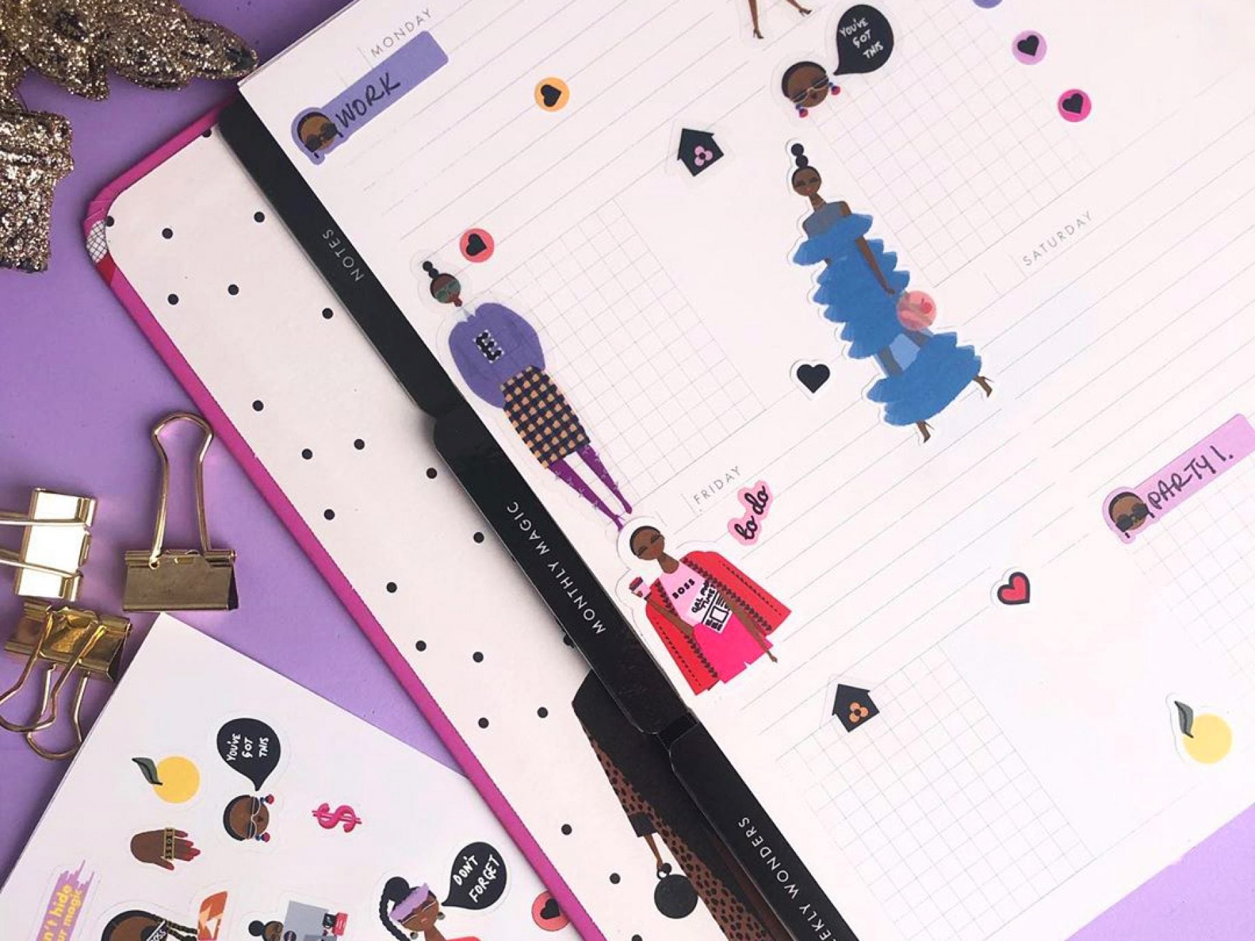 Black Owned Affirmation Stickers Black Women Black Girl Planner